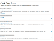 Tablet Screenshot of chickthingpoems.blogspot.com