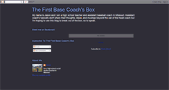 Desktop Screenshot of firstbasecoachsbox.blogspot.com