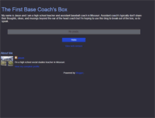 Tablet Screenshot of firstbasecoachsbox.blogspot.com