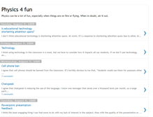 Tablet Screenshot of physicsfourfun.blogspot.com