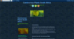 Desktop Screenshot of carnivorous-plants-south-africa.blogspot.com