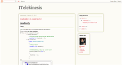 Desktop Screenshot of itelekinesis.blogspot.com