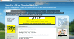 Desktop Screenshot of huge-list-of-free-classified-websites.blogspot.com