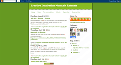 Desktop Screenshot of creativemountainretreats.blogspot.com
