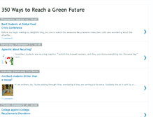 Tablet Screenshot of 350waystoreachagreenfuture.blogspot.com