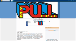 Desktop Screenshot of mypulllist.blogspot.com