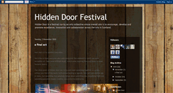 Desktop Screenshot of hiddendoorfestival.blogspot.com