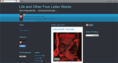 Desktop Screenshot of lifeandotherfourletterwords.blogspot.com