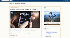Desktop Screenshot of hellowindowsphone.blogspot.com