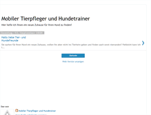 Tablet Screenshot of mobiler-tierpfleger-hundetrainer.blogspot.com