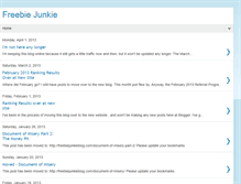 Tablet Screenshot of freebiejunkie.blogspot.com