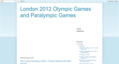 Desktop Screenshot of london-2012-olympics-paralympics.blogspot.com