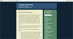 Desktop Screenshot of canadianmoneyblog.blogspot.com