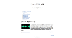 Desktop Screenshot of evp-recorder.blogspot.com