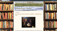 Desktop Screenshot of onthologyaudio.blogspot.com
