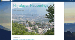 Desktop Screenshot of himalayanhappenings.blogspot.com