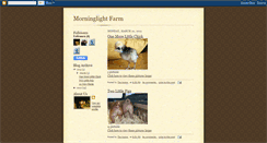 Desktop Screenshot of morninglightfarm.blogspot.com