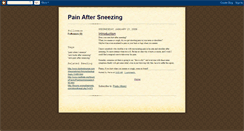 Desktop Screenshot of painaftersneezing.blogspot.com