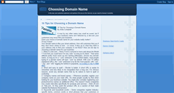 Desktop Screenshot of choosingdomainname.blogspot.com