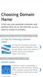 Mobile Screenshot of choosingdomainname.blogspot.com