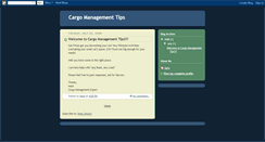 Desktop Screenshot of cargomanagementtips.blogspot.com