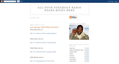 Desktop Screenshot of foxxholeradio.blogspot.com