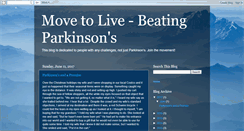Desktop Screenshot of movetolivebeatingparkinsons.blogspot.com