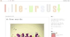 Desktop Screenshot of lille-ursus.blogspot.com