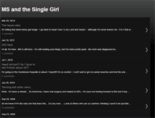 Tablet Screenshot of msandthesinglegirl.blogspot.com