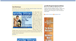 Desktop Screenshot of porkchoprecipesonline.blogspot.com