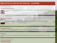Tablet Screenshot of bibliotecaescolarmiguelgaspar.blogspot.com