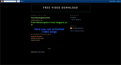 Desktop Screenshot of freevideosongsdownload.blogspot.com