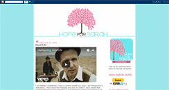 Desktop Screenshot of hopeforsarah.blogspot.com