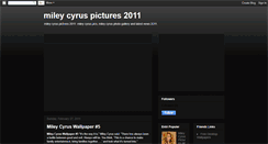 Desktop Screenshot of mileycyruspictures2011.blogspot.com