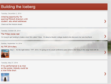 Tablet Screenshot of buildingtheiceberg.blogspot.com