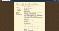 Desktop Screenshot of gilsumlibrarytrustees.blogspot.com