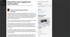 Desktop Screenshot of bloodpressureequipmentinformation.blogspot.com