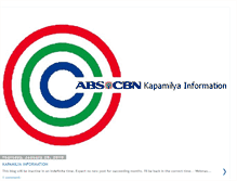 Tablet Screenshot of abs-cbnkapamilyainformation.blogspot.com