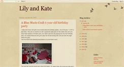 Desktop Screenshot of lilyandkate.blogspot.com