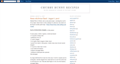 Desktop Screenshot of chubbybunnyrecipes.blogspot.com