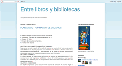 Desktop Screenshot of entrelibrosybibliotecas.blogspot.com