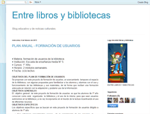 Tablet Screenshot of entrelibrosybibliotecas.blogspot.com