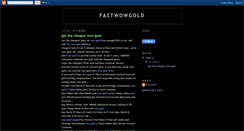 Desktop Screenshot of fastwowgoldlily.blogspot.com