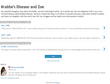 Tablet Screenshot of krabbesdiseaseandzoe.blogspot.com