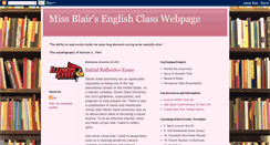 Desktop Screenshot of missblairenglish.blogspot.com