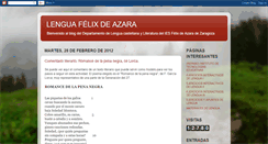 Desktop Screenshot of lenguafelixdeazara.blogspot.com
