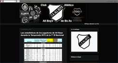 Desktop Screenshot of clubatleticoallboysdebsas.blogspot.com