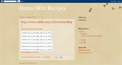 Desktop Screenshot of homeskinrecipess.blogspot.com