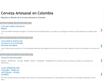 Tablet Screenshot of cervezaartesanalcolombia.blogspot.com