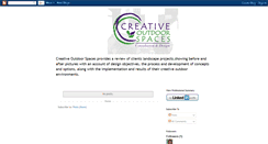 Desktop Screenshot of creativeoutdoorspaces.blogspot.com